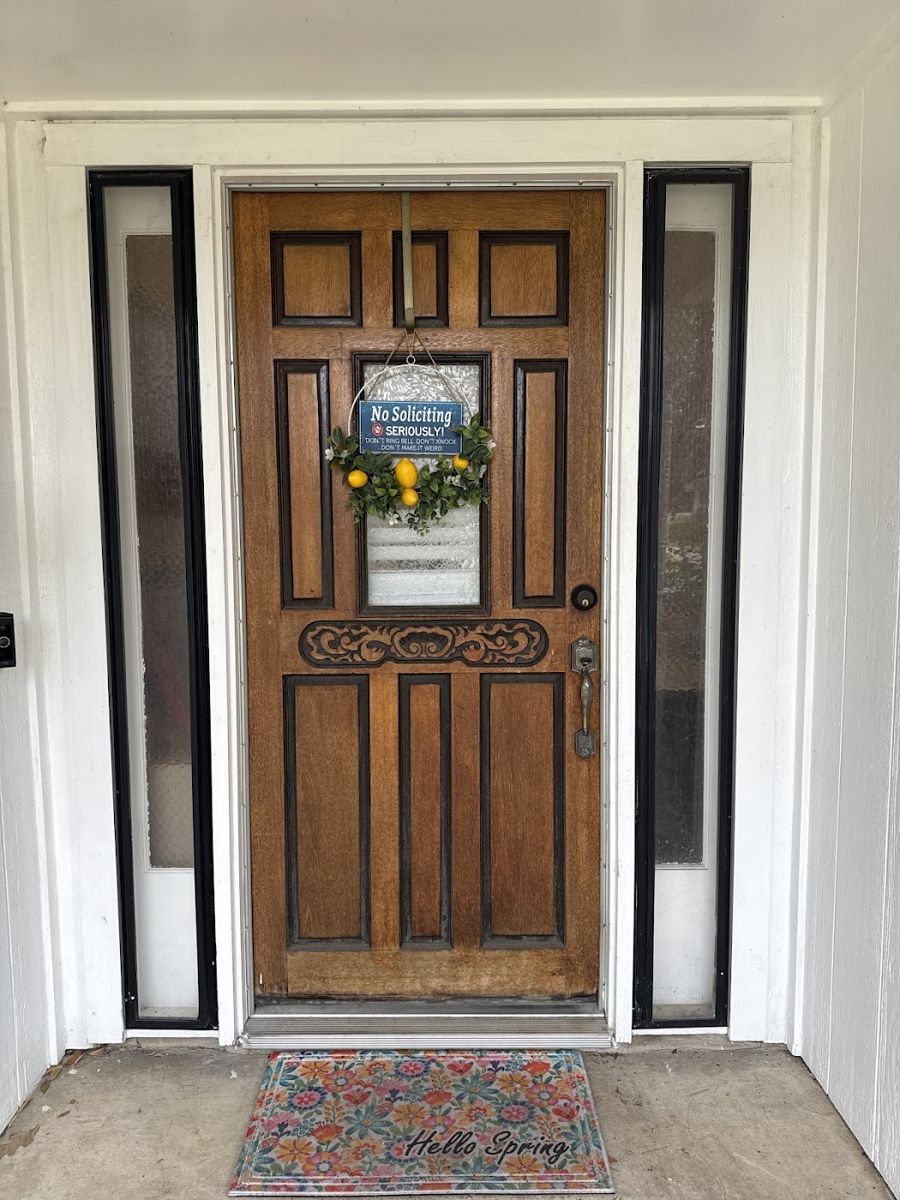 Front door of Golden Smiles Home Daycare